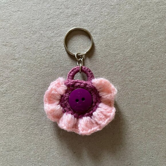 Handmade Bag Charm, Keychain Charm, Crochet Gift, Charm With Bird House - Picture 5 of 7